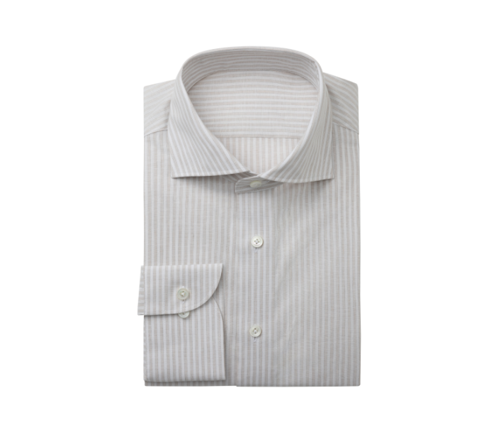 Men's Light and Wide Striped Pattern Shirt Made to Measure