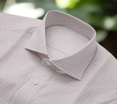 Men's Light and Wide Striped Pattern Shirt Made to Measure
