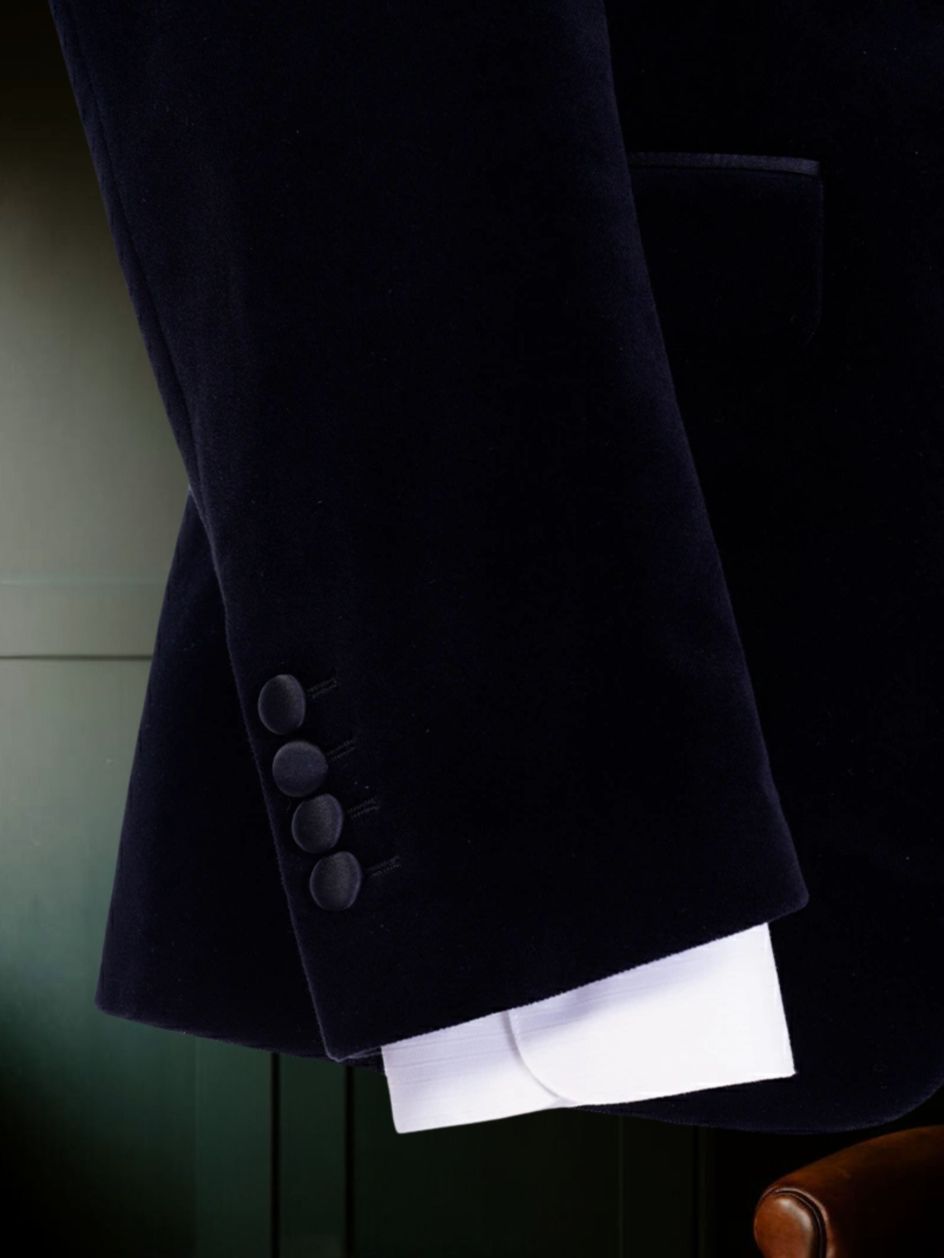 Men's Navy Velvet Jacket Tuxedo Suit Made to Measure