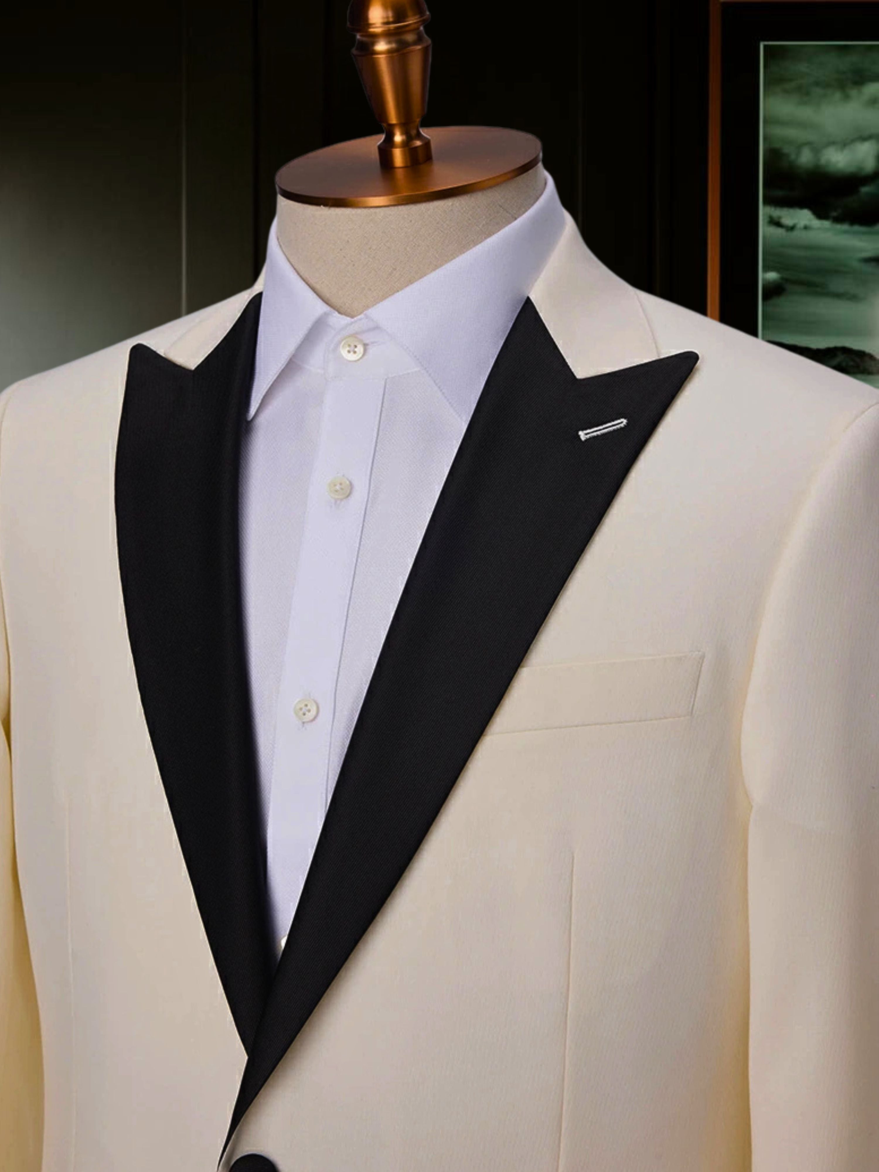 Men's White Tuxedo Jacket Suit Made to Measure