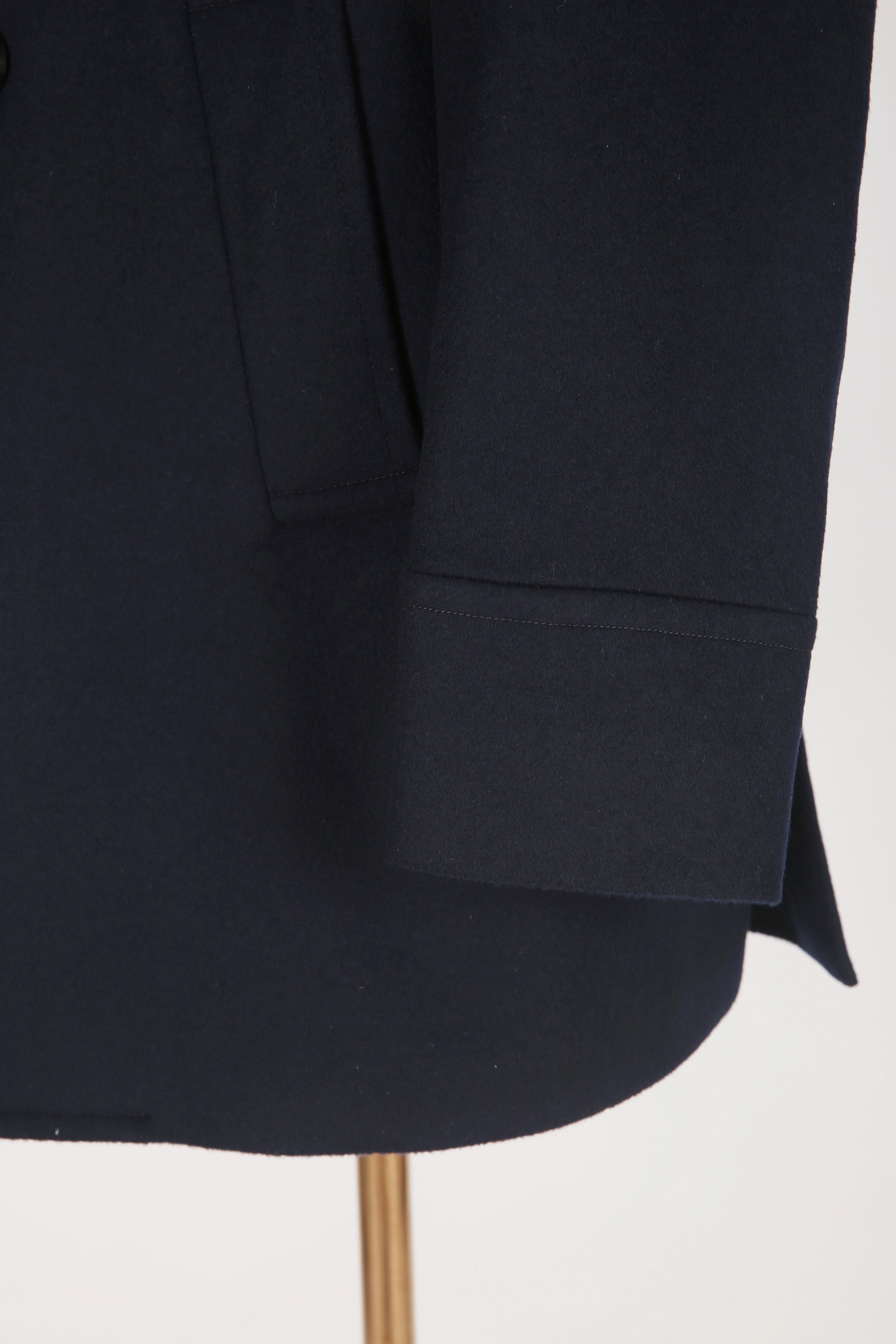 Men's Navy Double Breasted Trench Coat Made to Measure