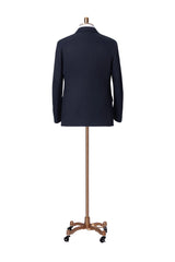 Men's Navy Double Breasted Linen Jacket and Pants Made to Measure