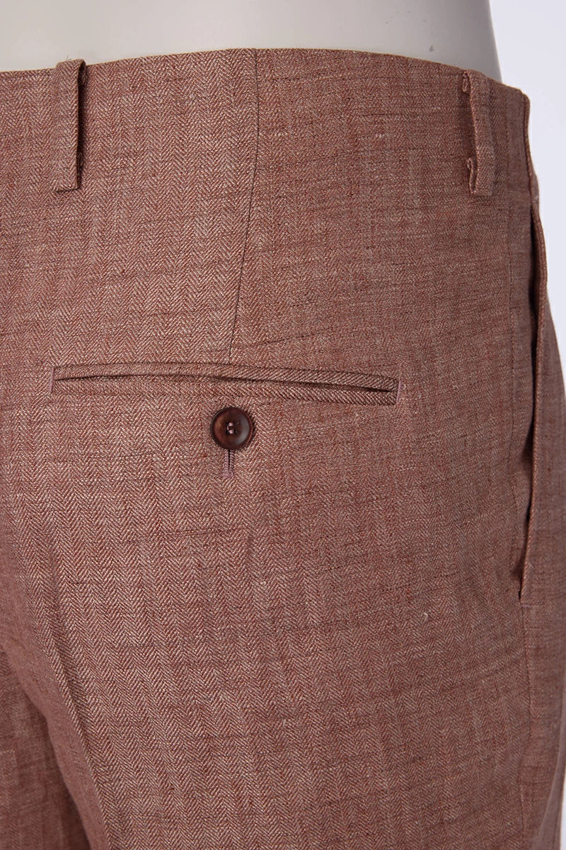 Men's Double Breasted Orange Vest and Trouser Made to Measure