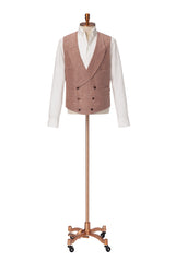 Men's Double Breasted Orange Vest and Trouser Made to Measure