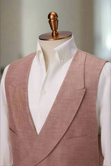 Men's Double Breasted Orange Vest and Trouser Made to Measure