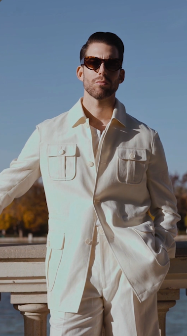 Men's Safari Style Jacket Made to Measure