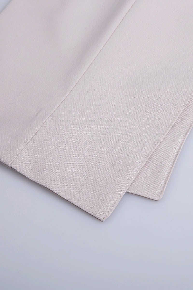 Men's Wide Lapel Beige Single Breasted Suit Made to Measure