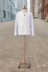 Men's White Striped 2-Piece Casual Suit Made to Measure