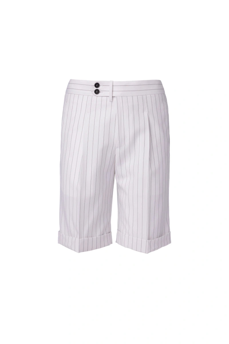 Men's White Striped 2-Piece Casual Suit Made to Measure
