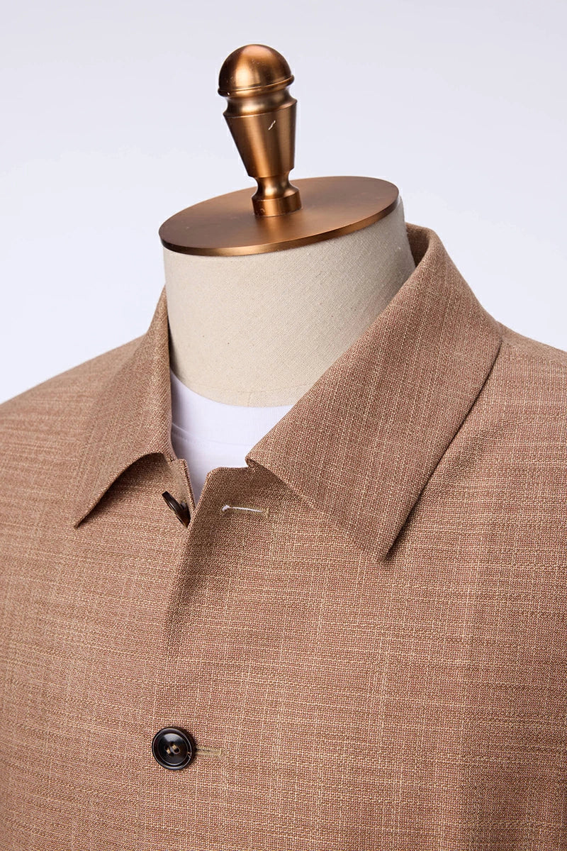 Men's Khaki Casual Jacket paired with Short Pant Made to Measure