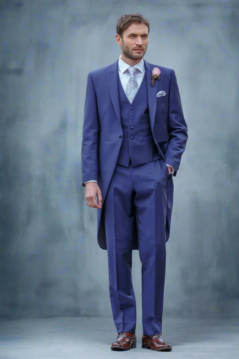 Vitale Barberis Canonico Wool Mohair French Navy Morning Coat
