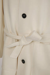 Men's White Belted Waist Overcoat Made to Measure