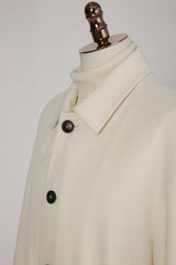 Men's White Belted Waist Overcoat Made to Measure
