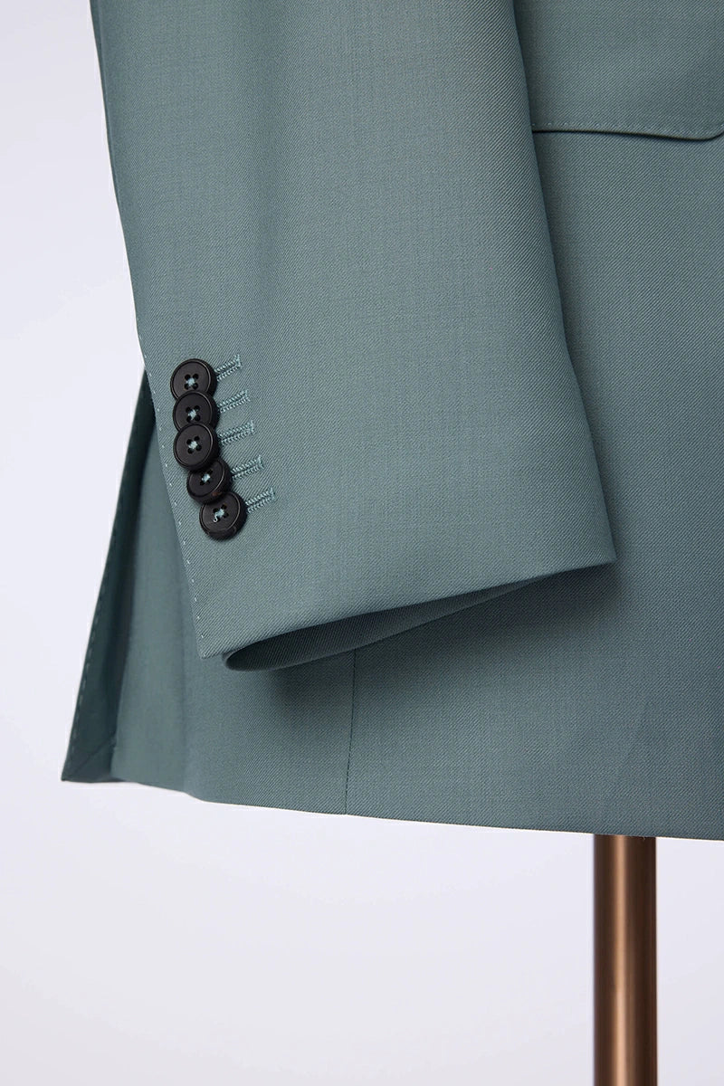 Men's Green Double Breasted Suit Made to Measure