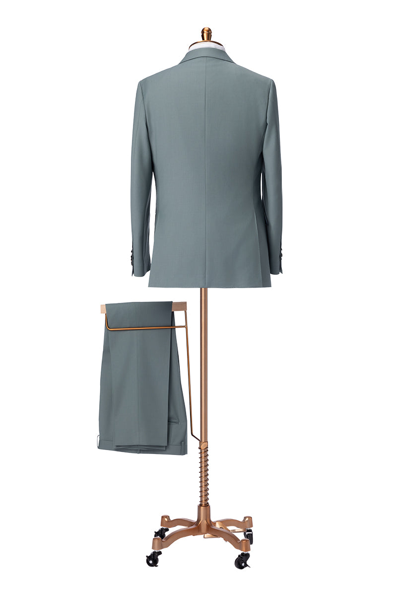 Men's Green Double Breasted Suit Made to Measure