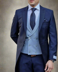 Vitale Barberis Canonico Wool Mohair Navy Morning Coat