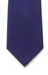 Navy Plain Silk Tie - Accessories