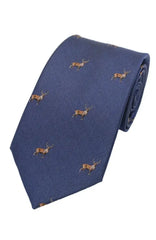  Navy Stag Silk Tie - Accessories