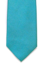  Plain Aqua Silk Tie - Accessories