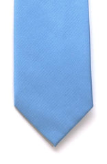  Plain Blue Silk Tie - Accessories