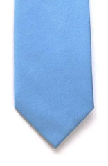 Plain Silk Twill Tie - Blue - Accessories