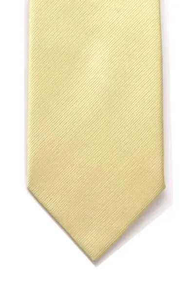  Plain Silk Twill Tie - Yellow - Accessories