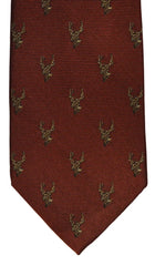  Wine Stag Silk Tie - Accessories