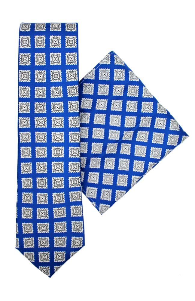  Royal Foulard Silk Tie And Hank Set - Accessories