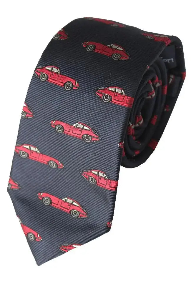  Country And Hobby Car Silk Tie - Navy Accessories