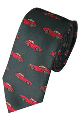  Country And Hobby Car Silk Tie - Green Accessories