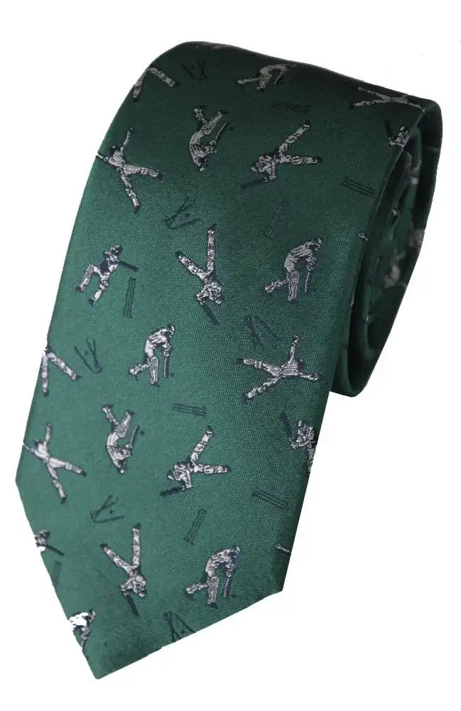  Country And Hobby Cricket Silk Tie - Green Accessories