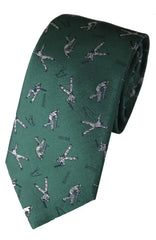 Country And Hobby Cricket Silk Tie - Green Accessories