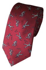  Country And Hobby Cricket Silk Tie - Red Accessories