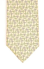  Country And Hobby Equestrian Print Silk Tie - Yellow Accessories