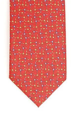 Country And Hobby Equestrian Print Silk Tie - Red Accessories