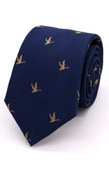  Country And Hobby Flying Duck Silk Tie - Navy Accessories
