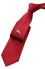  Country And Hobby Fox Silk Tie - Red Accessories