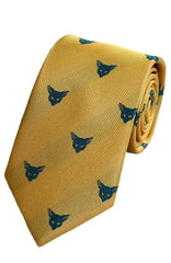  Country And Hobby Fox Silk Tie - Yellow Accessories
