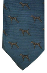  Country And Hobby Labrador Silk Tie - Teal Accessories