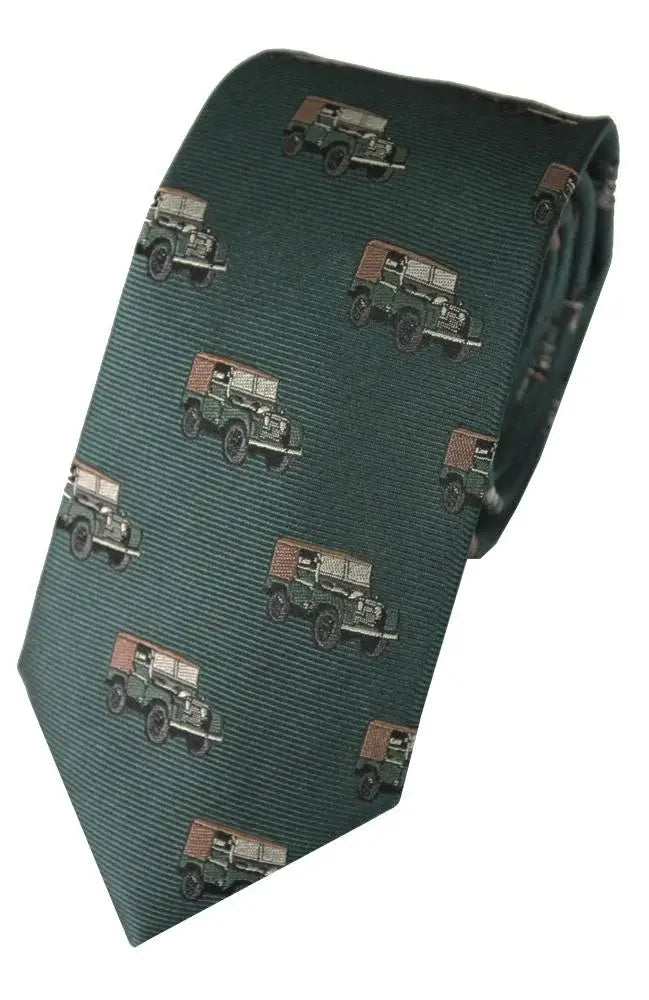  Country And Hobby Landrover Silk Tie - Green Accessories