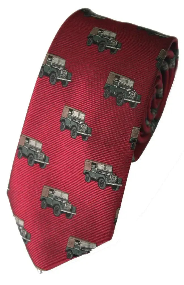  Country And Hobby Landrover Silk Tie - Red Accessories