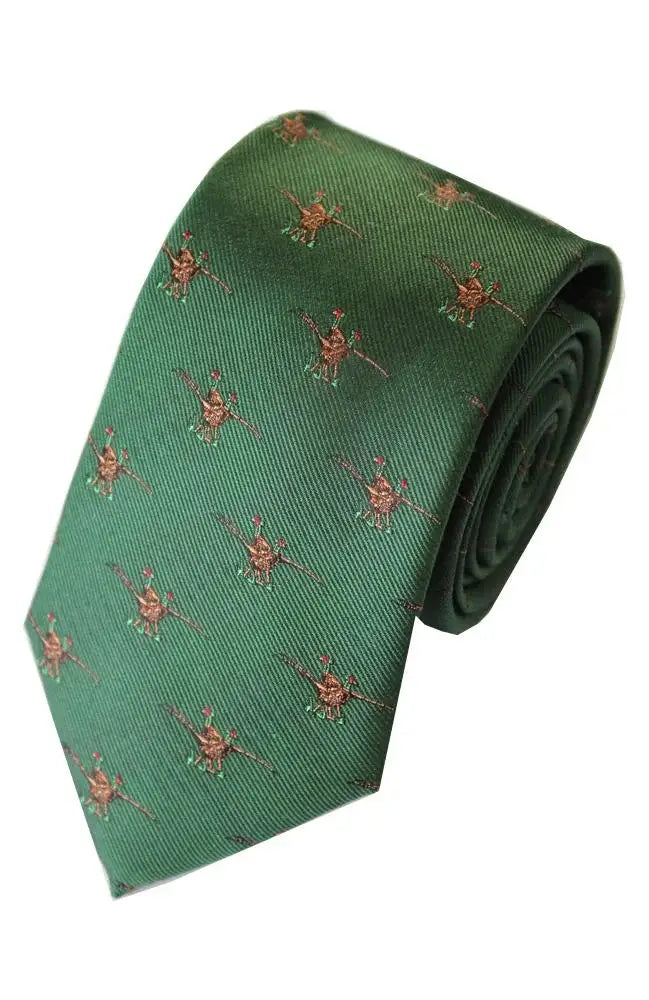  Country And Hobby Pheasant Silk Tie - Green Accessories