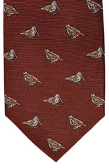  Country And Hobby Snipe Grouse Silk Tie - Wine Accessories