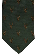  Country And Hobby Stag Silk Tie - Green Accessories