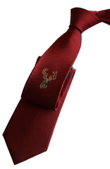  Country And Hobby Stag Silk Tie - Red Accessories