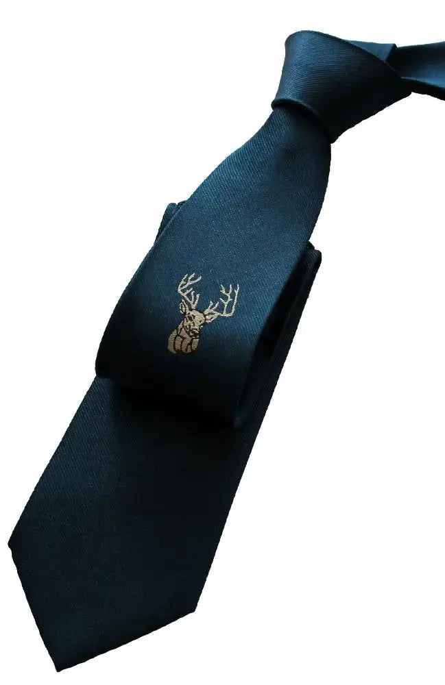  Country And Hobby Stag Silk Tie - Navy Accessories
