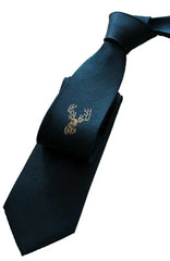  Country And Hobby Stag Silk Tie - Navy Accessories