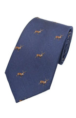  Country And Hobby Stag Silk Tie - Navy Accessories