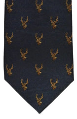  Country And Hobby Stag Silk Tie - Blue Accessories