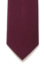  Plain Silk Twill Tie - Wine